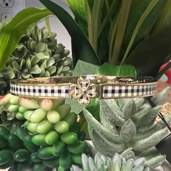 Kate Spade Checkered Flower Thin Bangle - Picture 5 of 5
